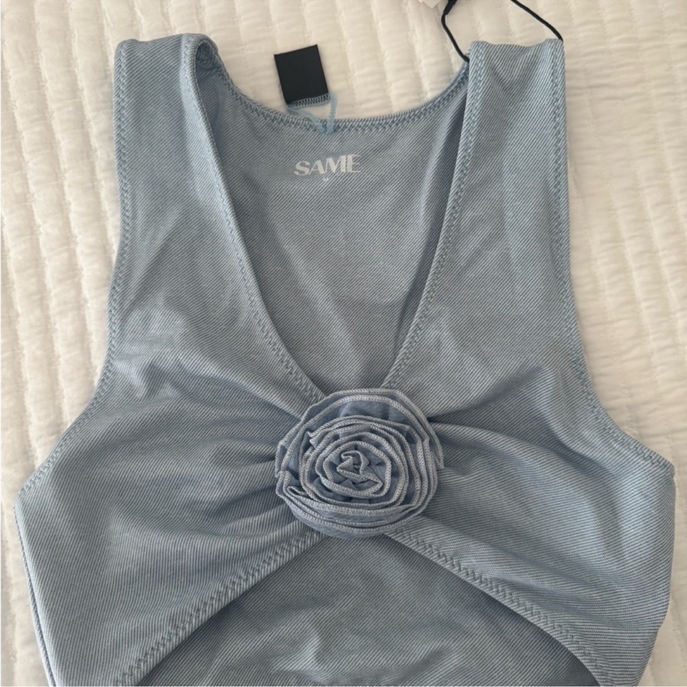 SAME blue rose bikini set NWT Medium